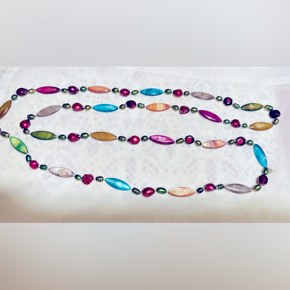 💝 Multi color stone Slipover necklace